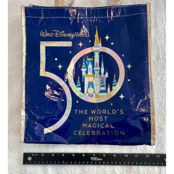 Huge Lot Walt Disney World 50th Anniversary Reusable Bag WDW Gift Tote RARE - Picture 5 of 12
